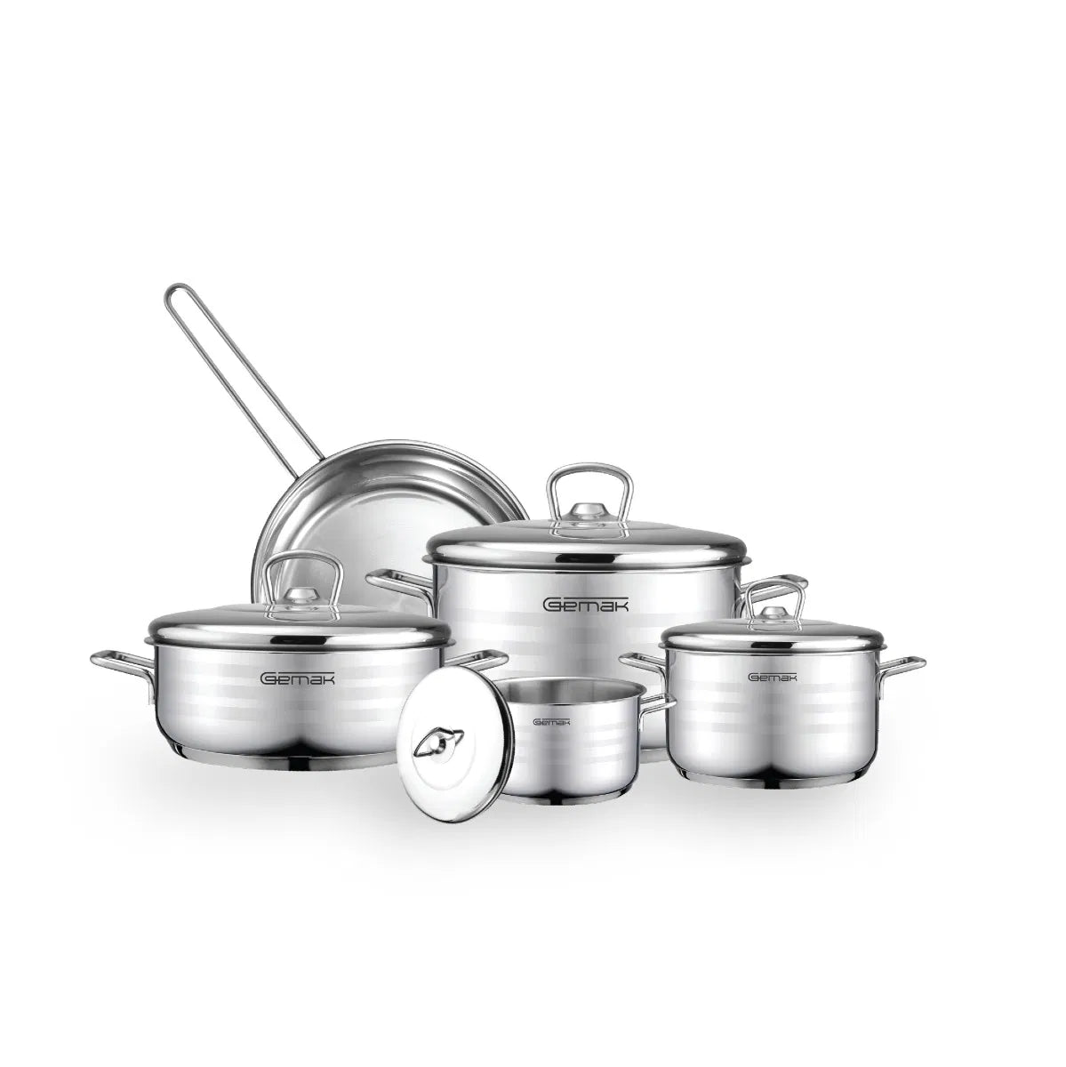 طقم قدور جيماك استانليس ستيل 9 قطع