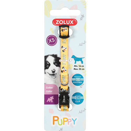 Zolux puppy collar 8 mm - yellow