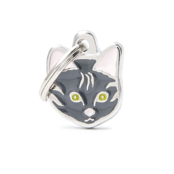 Gray European cat necklace