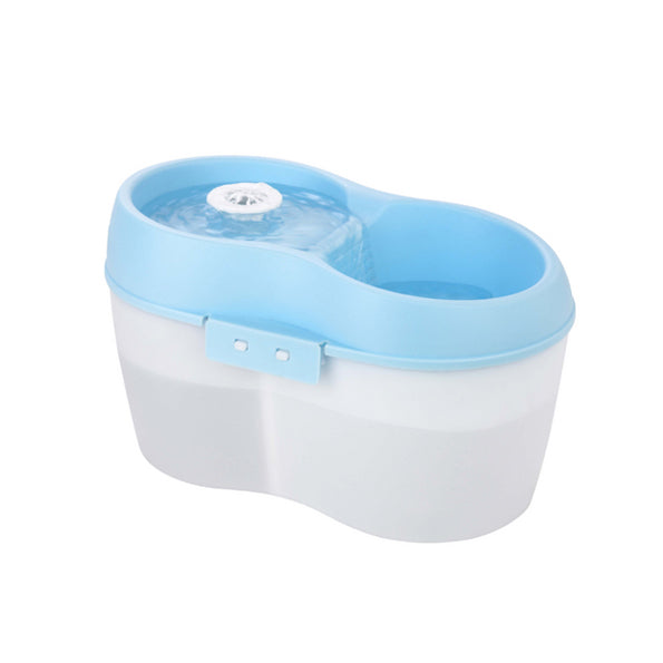 Electronic water drinking fountain with filter and dental care feature for cats - 2 litres