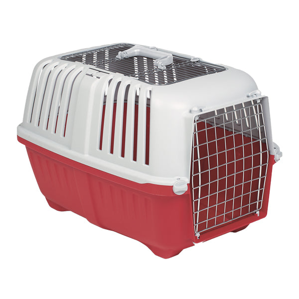 Pratico 3 开放式提篮，带金属门和顶部开口，适合猫狗