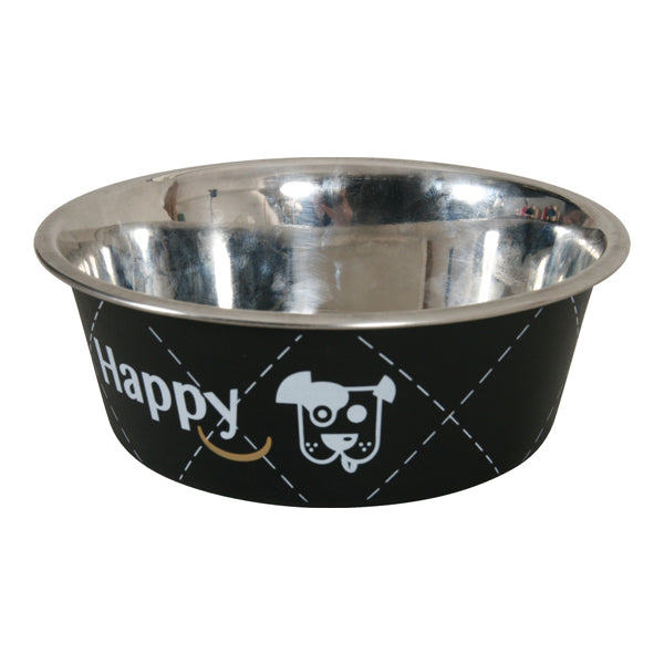 Non-slip stainless steel dog bowl