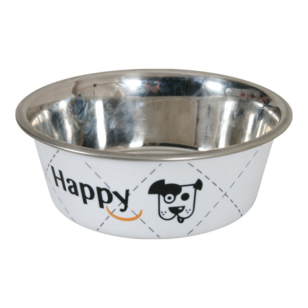 Non-slip stainless steel dog bowl